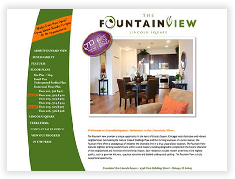 FountainView Custom Brochure Website in Chicago