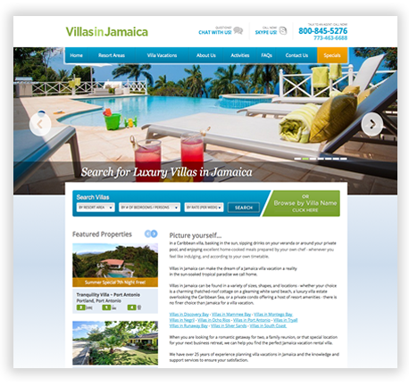 Custom Vacation Website in Chicago