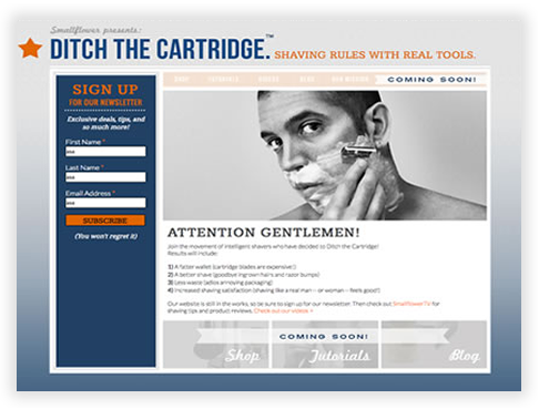 Ditch the Cartridge Custom Brochure Website in Chicago